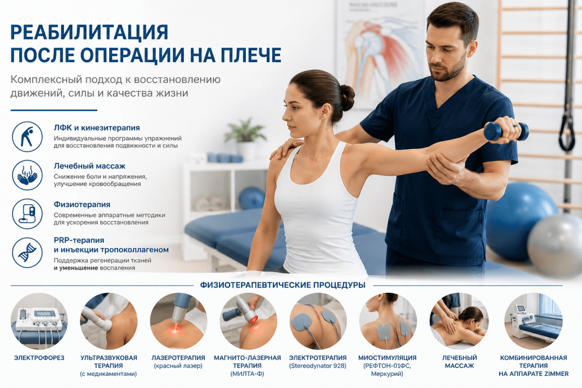 Реабилитация после операции на плече в Одессе